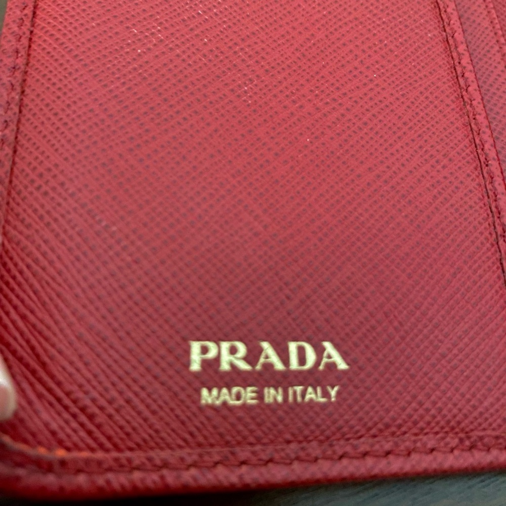 Authentic Prada Red Saffiano Leather Wallet – Luxury Designer Wallet - Picture 7 of 11